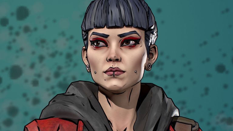 Magic Media Game Porting, a stern-looking character with bold red eyeshadow, piercings, and a futuristic hairstyle, hinting at the edgy and immersive art style characteristic of their cross-platform game adaptations.