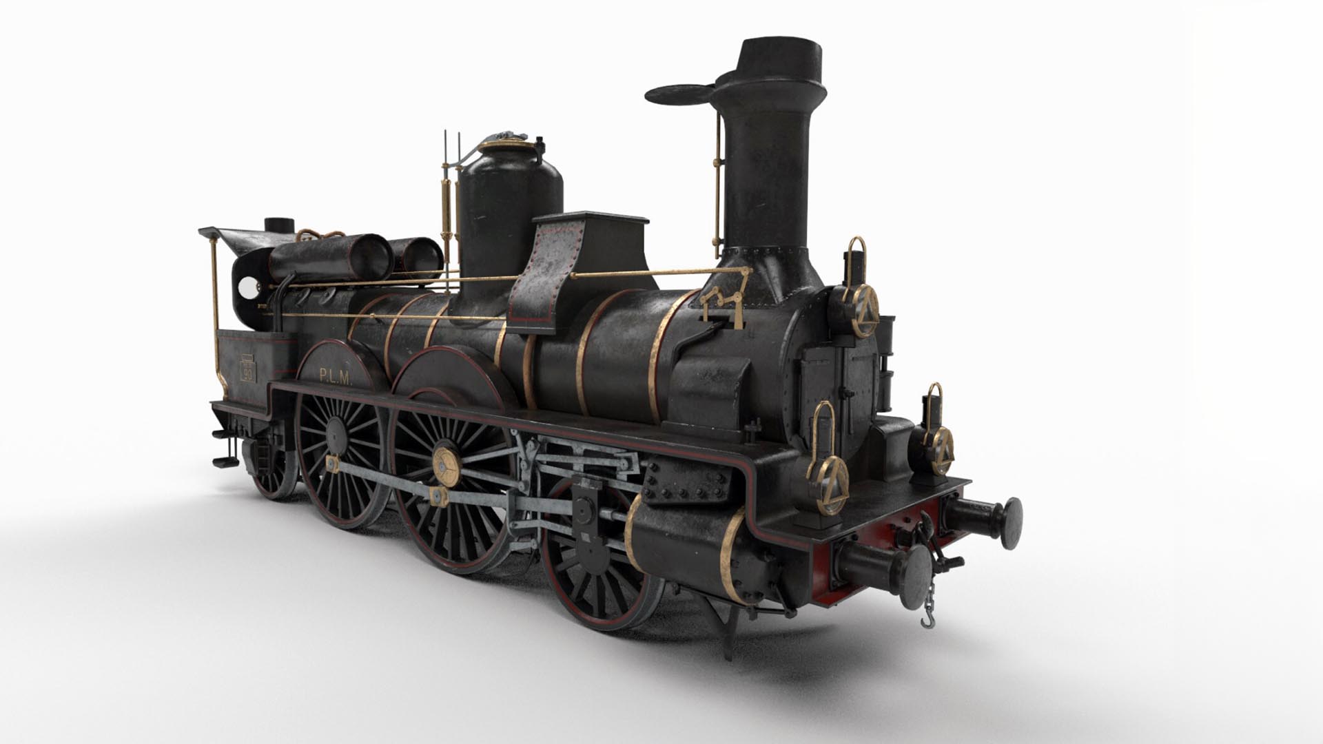 Green 3D Vehicle ornamental train art model