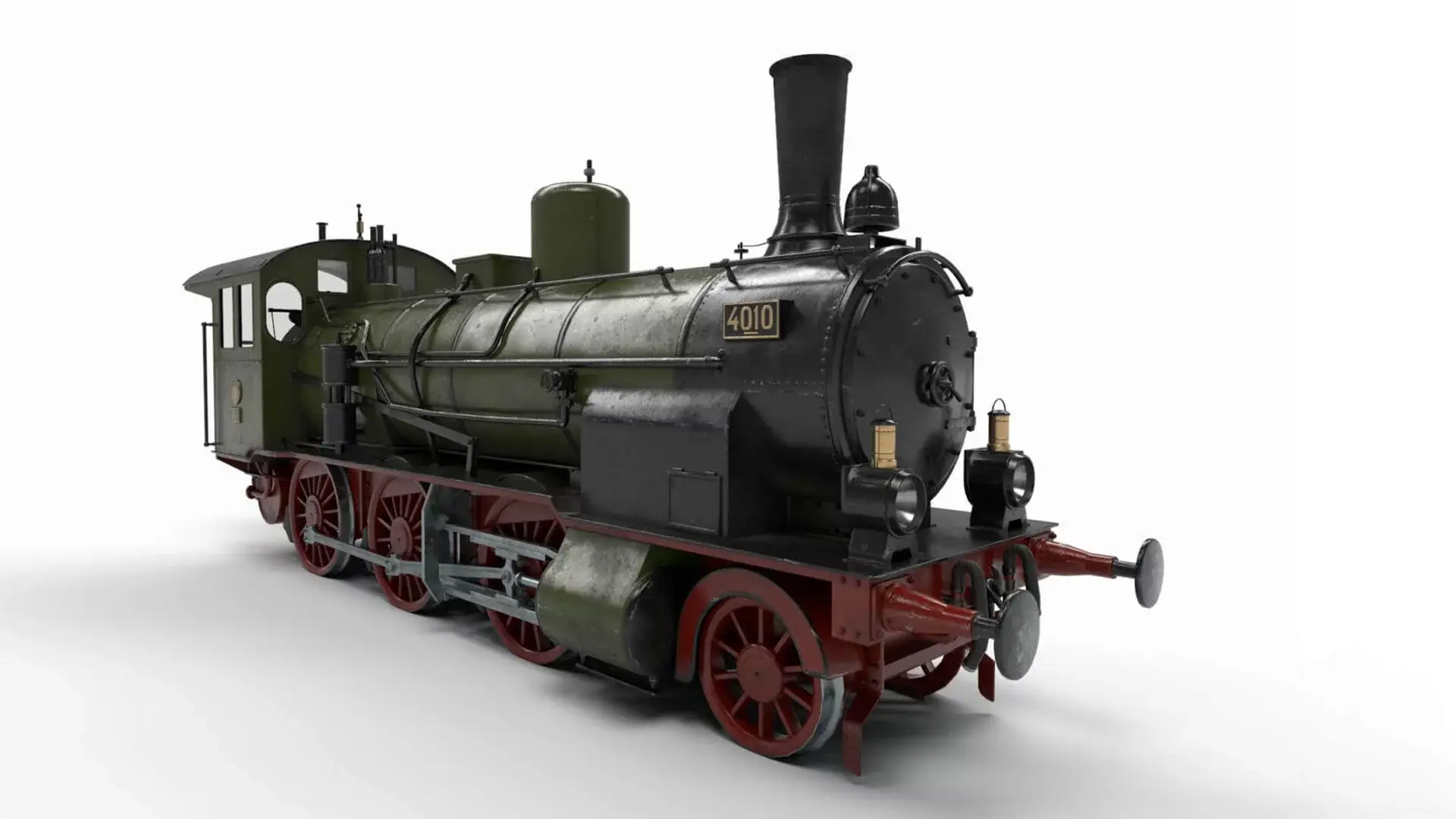 Black 3D Vehicle train art model